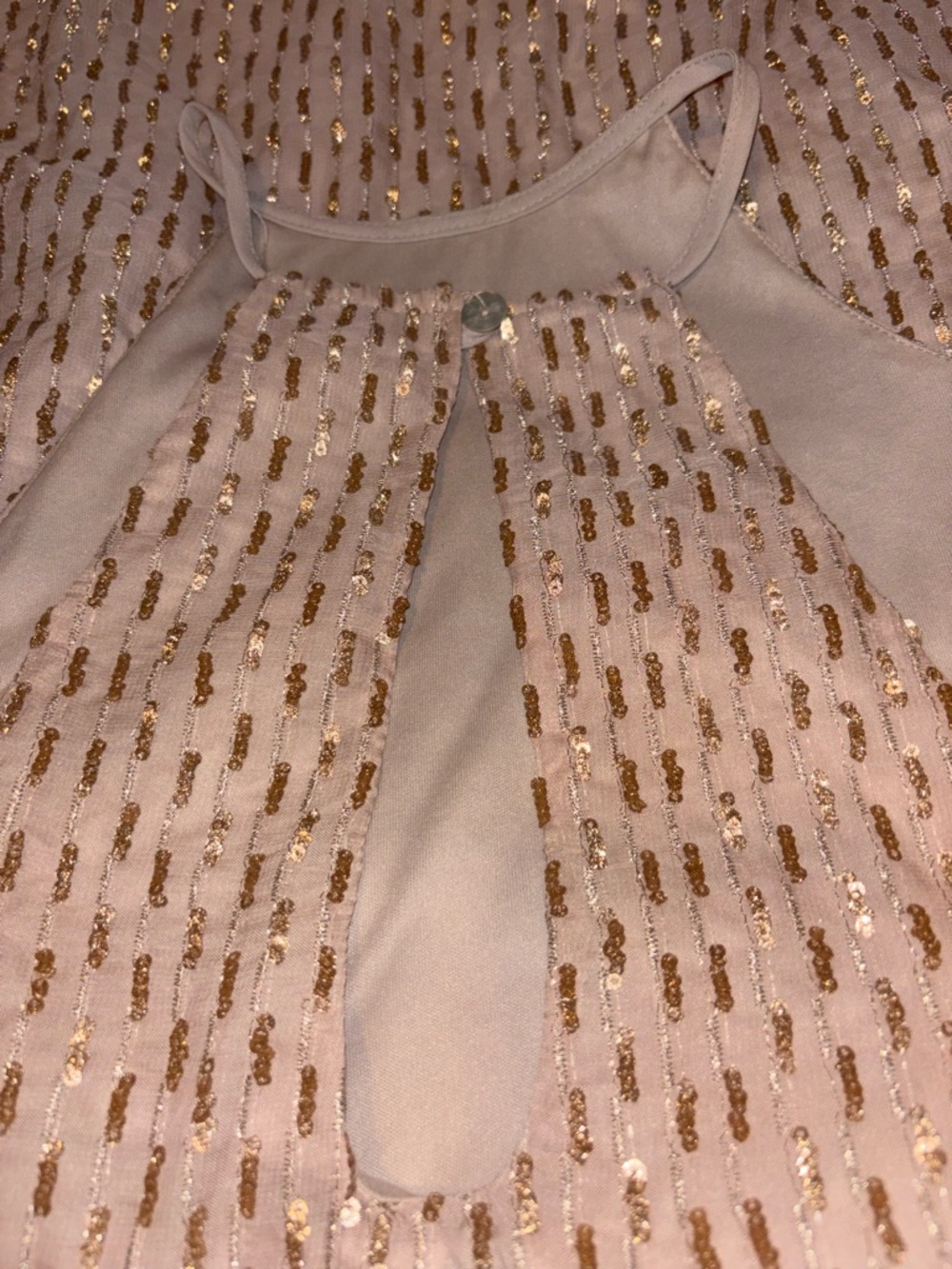 Show Me Your Mumu Sequin Halter Mini Dress Blush Gold Small Party Night Out - Picture 4 of 7